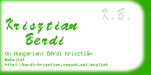 krisztian berdi business card